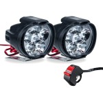 Led projector, 1000 LM ( lumens ) 10 W, with magnifying glass, waterproof, black color, set of 2 pieces